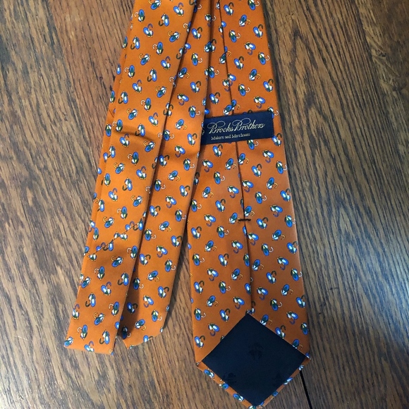 Brooks Brothers Italian Silk Fly Fishing Tie - Picture 4 of 4